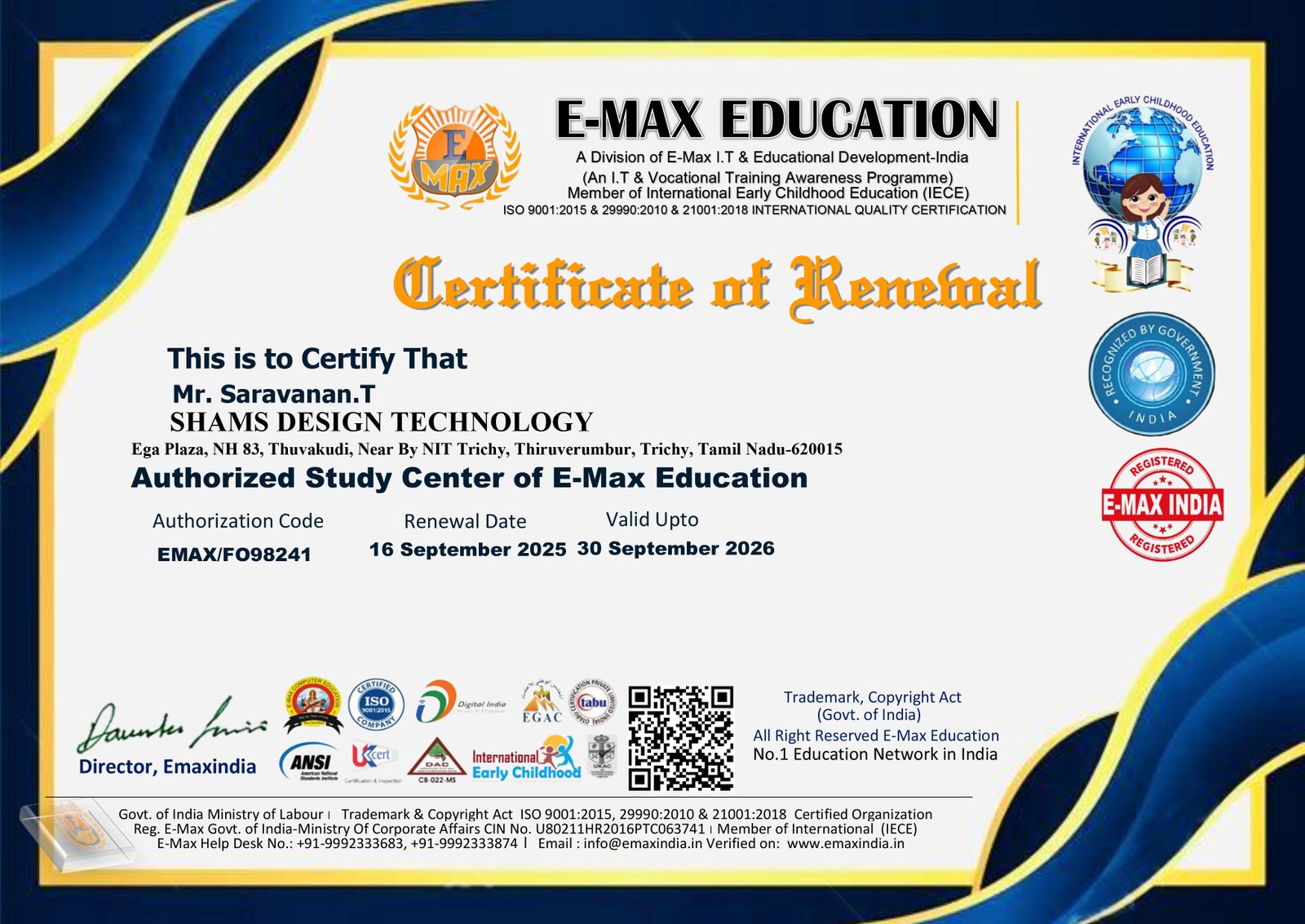 E-Max Education — Authorized Study Center